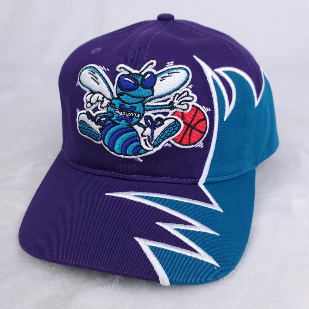 Charlotte Hornets Mitchell & Ness NBA Dad Hat Cap 3D Logo Cut Fabric Art New - Picture 3 of 9